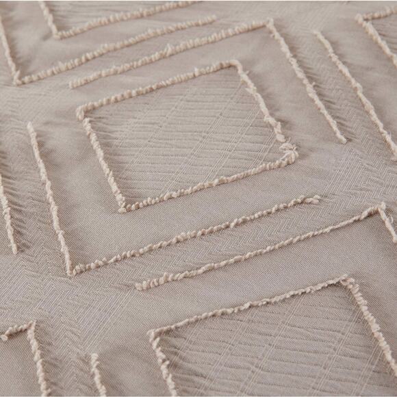 Modern Threads 3-Piece Emerson Clipped Jacquard Comforter Set Taupe King - Picture 3 of 4